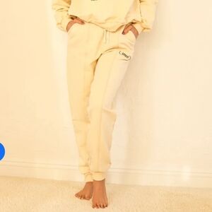Dippin' Daisy's Cream Drawstring Track Joggers